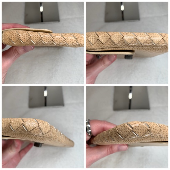 SOLD!!!Pristine Bottega Veneta Snakeskin leather clutch - Picture 6 of 11